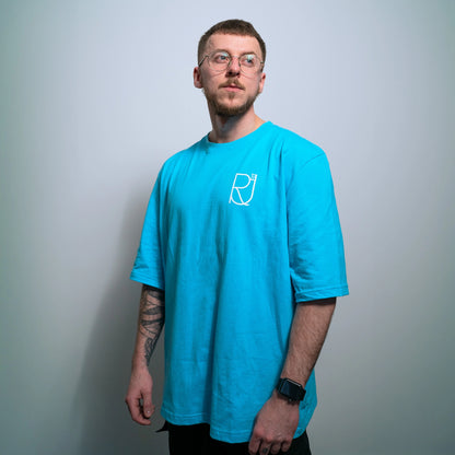 Rise up fit oversized t-shirts in Blue